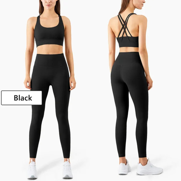 Seamless Yoga Set Gym Fitness Clothing Women Workout Set - Boaties Collective
