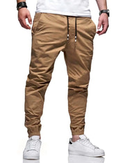 Bilitry Men's Twill Cargo Joggers Khaki XL - Boaties Collective