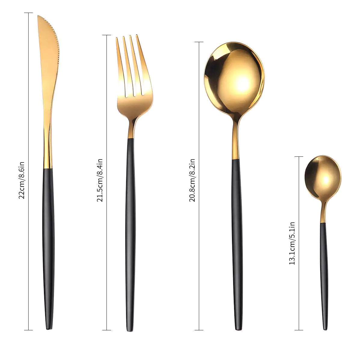 24pcs Gold Stainless Steel Cutlery Set - Boaties Collective