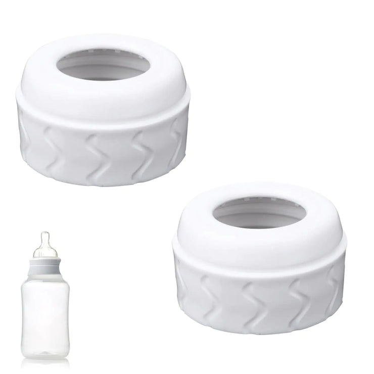 2pcs Replacement Bottle Nipple Ring Collars Compatible with Dr. Browns Narrow Plastic & Glass Bottles 4oz & 8oz No Leak or Spills Bottle Nipple Collars Rings Feeding Baby Accessories - Boaties Collective